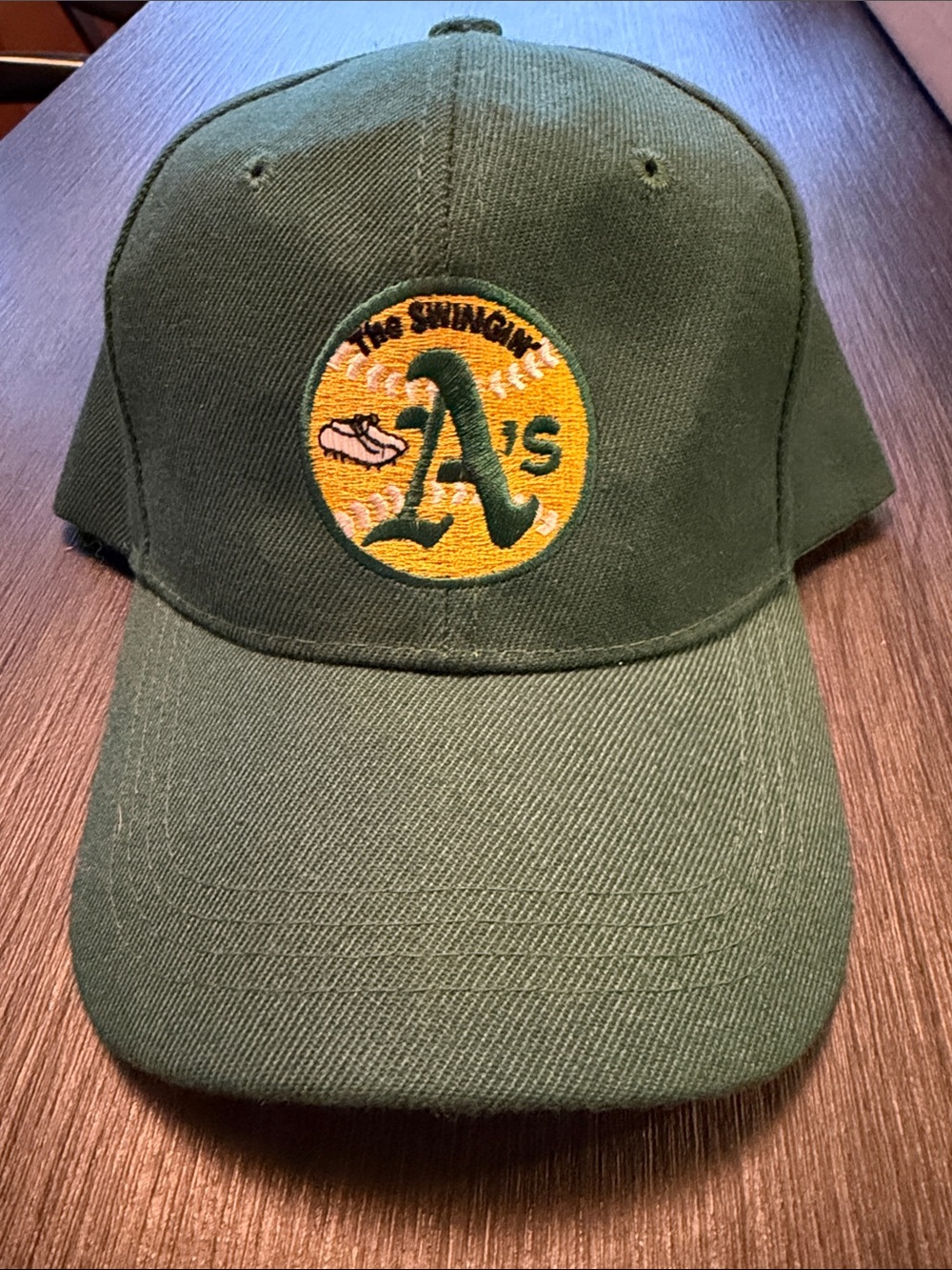 Oakland A's Green Baseball Cap with Yellow Patch